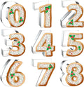 4 Inch Number Cookie Cutter Set - 9 Pcs Extra Large Xzhloym Cookie Cutters Shapes - Stainless Steel