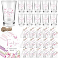 Pickmesh 25 Sets Butterfly Baby Shower Shot Glasses for Guests Include Acrylic a Little Butterfly Is on The Way Shot Glasses Purple Cards Organza Bags for Spring Summer Party Decorations