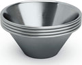 Pro Grade Stainless Steel 1.5oz Sauce Cups 4Pk. Reusable Stackable Metal Portion Containers for Sampling, Salad Dressing, Sides or Dipping Sauces. Small Ramekin for Restaurant, Catering or Deli.