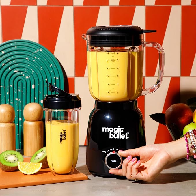 magic bullet Combo Blender, 48oz Pitcher, Blending Cup, Simple Speed Dial – MBF50200AK