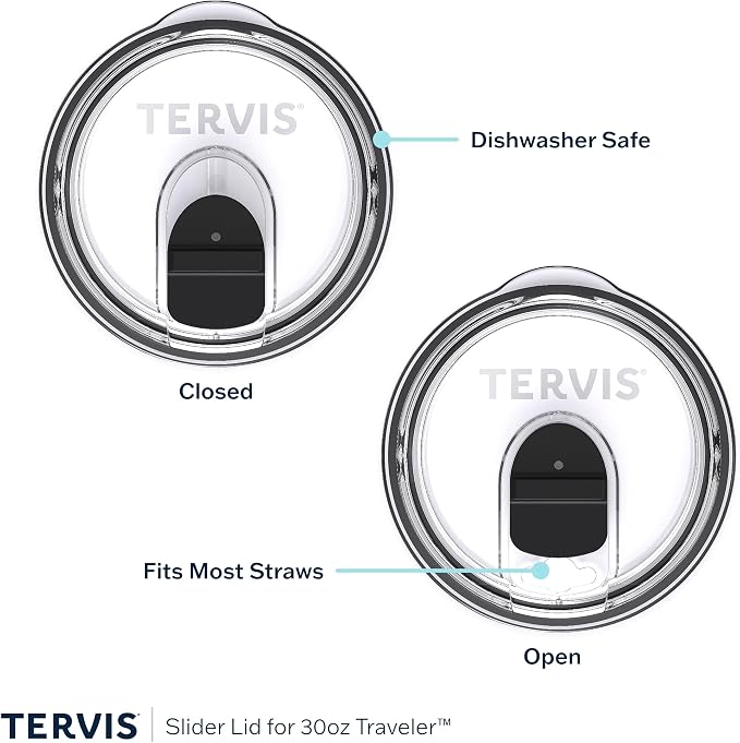 Tervis Traveler® Stainless Steel 30oz Traveler™ with Slider Lid | Sara Berrenson - Marine Mosaic | Double-Wall Vacuum Insulated Travel Cup, Keeps Drinks Hot or Cold