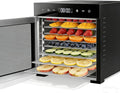 Simple Deluxe Food Dehydrator Machine, Fruit Dryer Machine with 8 Stainless Steel Trays, 24H Digital Timer 185°F Temperature Control, 500W Food Dryer for Jerky Meat Herb Fruit and Dog Treat, Black