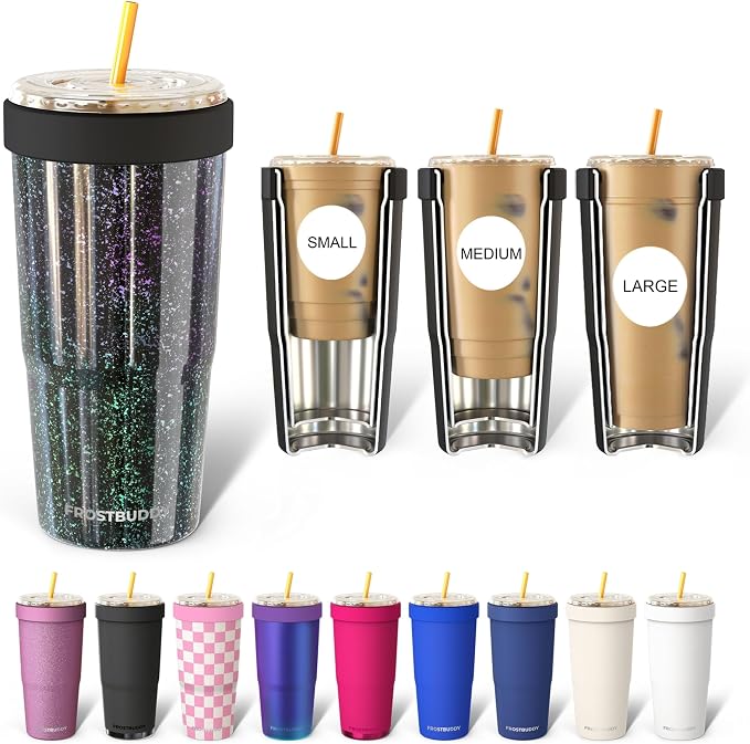 Frost Buddy Togo Buddy | 30 oz Stainless Steel Vacuum Insulated Tumbler | To Go Coffee Cup – Iced Coffee Cups, Iced Coffee Sleeve, Travel Mug, Thermal Cup for Hot & Cold Drinks, Dunkin Cup (Mermaid)