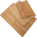 3pcs Wood Chopping Boards Set, Smooth Cutting Boards with Grooves and Inner Handles for Kitchen, Meat Vegetables Fruits