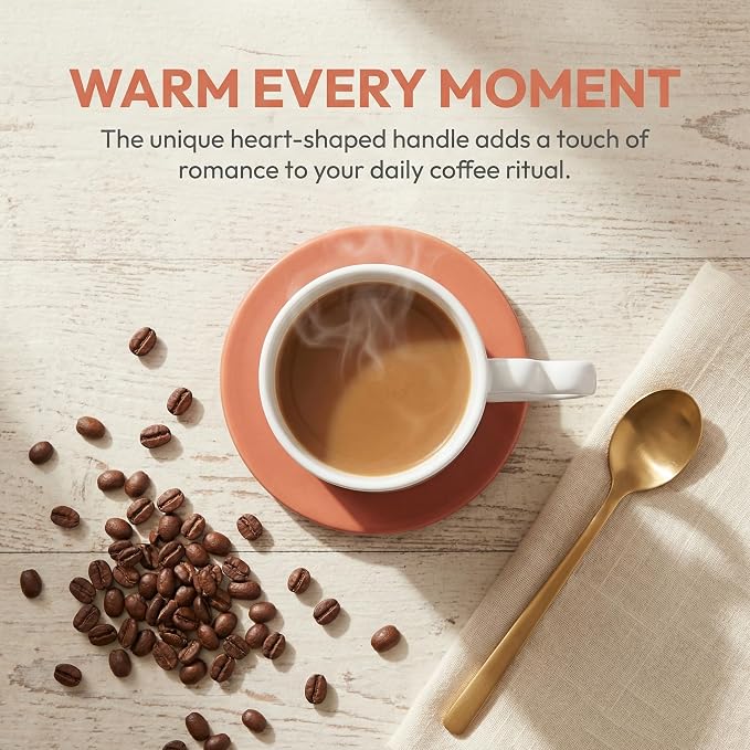 MR.R Set of 48 Sublimation Blanks Dishwasher White Ceramic Coffee Mugs 11oz Blank Ceramic Classic Drinking Cup Mug with Heart Handle for Milk Tea Cola Water