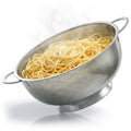 Stainless Steel Strainer Bowl With Handles - 5Qt Rice Washer Strainer Bowl for Grains, Beans, Spaghetti, Veggies, Fruits - Dishwasher Safe & Rust-Resistant Metal Strainers for Kitchen With Fine Holes