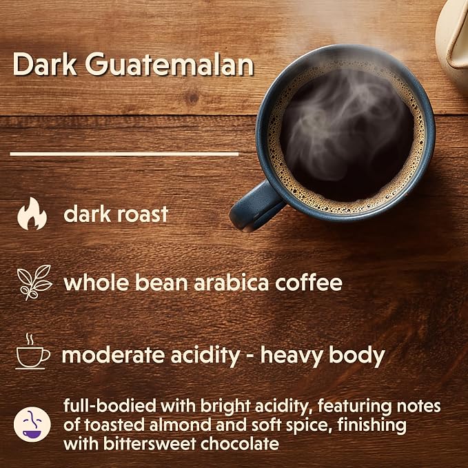 Coffee Bean Direct Dark Costa Rican Tarrazu, Whole Bean Coffee, Single Origin Arabica Coffee, Dark Roast, 5 Pound Bag (Pack of 1)