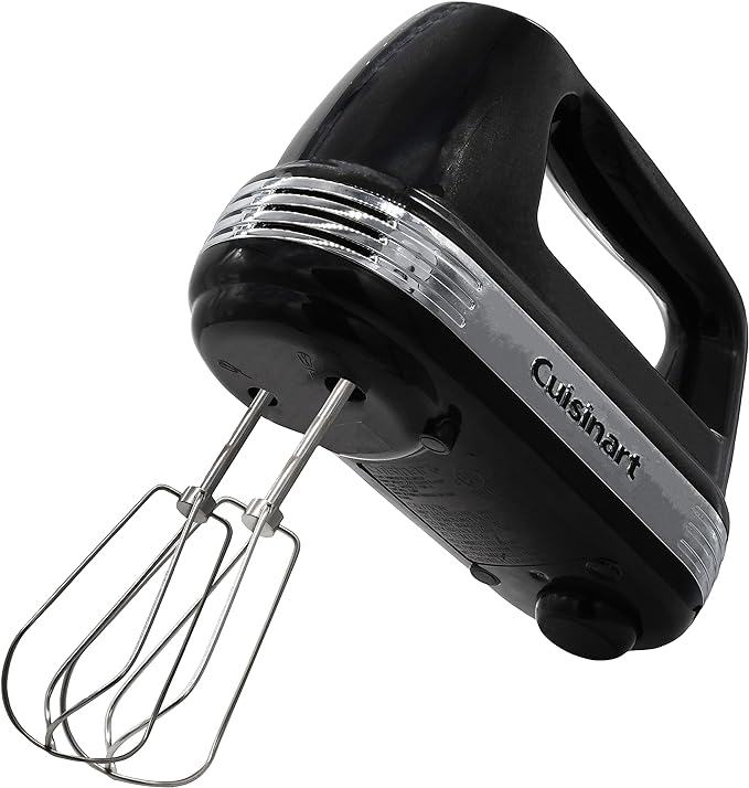 Cuisinart Power Advantage Plus 9-Speed Hand Mixer, 220W-Motor Hand Blender Electric Mixer with 9 Speed Settings, XL Dishwasher-Safe Beaters, 3 Low Mixing Speeds, Storage Case, Black