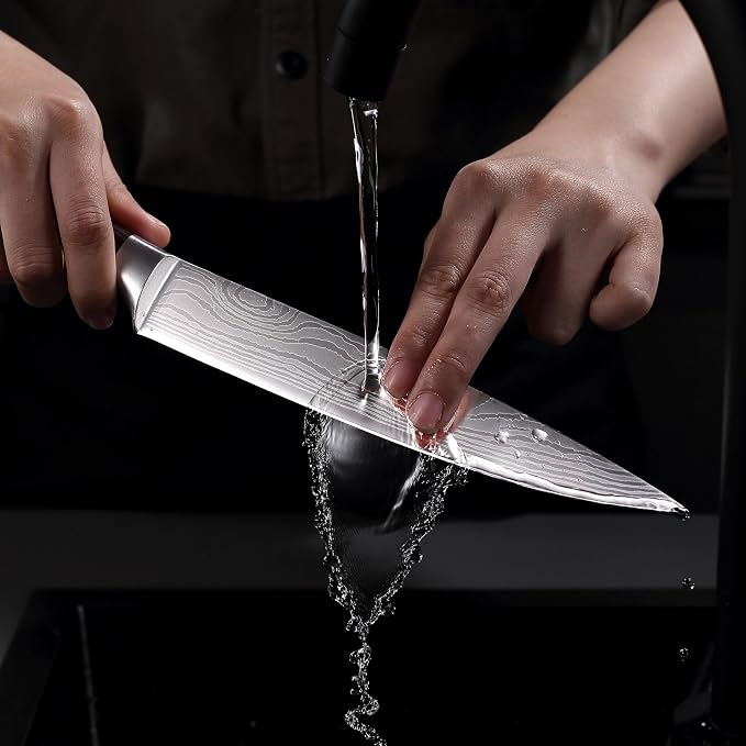 PAUDIN Chef Knife, 8 Inch High Carbon Stainless Steel Sharp Kitchen Knife with Ergonomic Handle, Gift Box for Family & Restaurant
