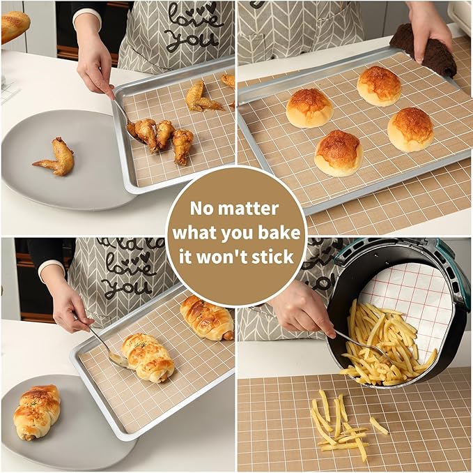 Silicone Baking Mat Roll 12IN*5FT Free Cutting, Non-Slip Pastry Mat, Non-Stick Reusable Air Fryer Liner, Oven Liners, Counter Mat, Freeze Dryer Mat, Easily Cut to Size Fit All Ovens Pans Tins Dishes