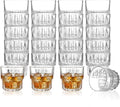 24-Pack 9oz Old Fashioned Glass, Bulk Heavy Base Rock Glasses, Stackable Whiskey Tumbler for Bar Espresso Tasting, Drinking Glasses for Bourbon,Juice,Water,Cortado