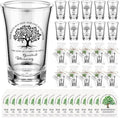 Roshtia 100 Sets Family Reunion Party Favors 5 Styles Adult Family Tree Acrylic Shot Glasses with Inspirational Card and Bag Adult Reunion Gifts