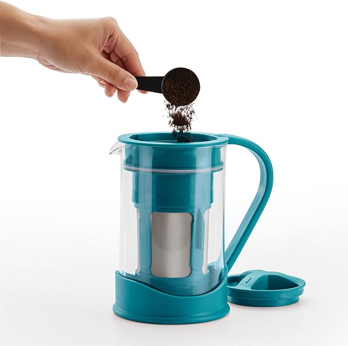 BonJour 50.7oz Cold Brew Coffee Maker, Aqua