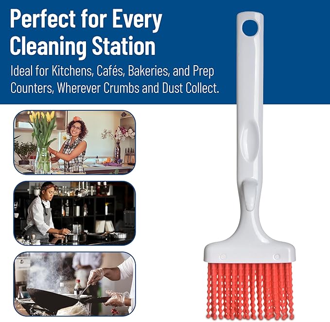 SPARTA 4040505 Silicone Basting Brush With Red Bristles, 3 Inches, Red, (Pack of 12)