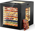 Manastin Food Dehydrator Machine, With Large 10 Stainless Steel Trays, 850W Dryer for Meat Jerky, Fruit Vegetable, 95-167℉ Dehydrated Dryer, 48H Timer,10 Presets, Overheating Protection