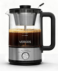 Percolator Coffee Pot Electric, 6-Cup, Double-Layer Stainless Steel Filter Mesh, Borosilicate Glass, Auto Mode & Keep-Warm, Detachable Cord