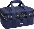 MIER Insulated Double Casserole Carrier Bag for Lasagna Lugger, Potluck Parties, Picnic, Beach, Fits 9 x 13 Inches Baking Dish, Casserole Dish, Expandable, Dark Blue