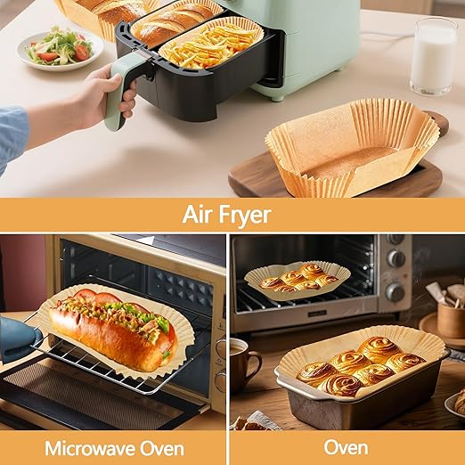 150 Pack 9x5 Inch Loaf Pan Liners, Non-Stick Cake Baking Sheets, Unbleached & Greaseproof Baking Paper for Cookies, Cupcakes, Bread.(Bottom Sizes: 8"× 4")