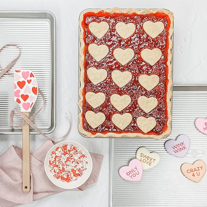 USA Pan Bakeware Nonstick Half Sheet Pan,Baking Sheet,Aluminized Steel,(Pack of 2)