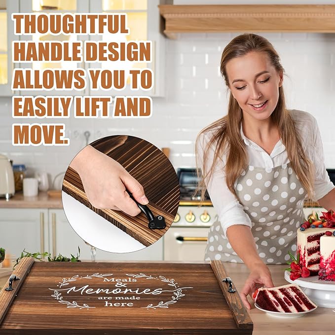 Patelai Noodle Board Stove Wooden Cover Stove Top Cutting Board with Handles 27.5 X 21.6 Inches Sink Cover for Electric Gas Burners Kitchen Counter Space(Warm Style)