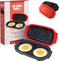 Egg Mate™ Microwave Egg Cooker – 2-Egg Sunny Side Up Maker with Steam Vent Lid – Fast Breakfast Sandwich Egg Mold – BPA-Free, Dishwasher Safe