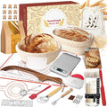 Sourdough Starter Kit with Scale, Banneton Bread Proofing Basket, Sour Dough Starter Jar, Complete Sourdough Bread Baking Supplies Tools, Full Sourdough Bread Making Tool, Gift Set for Bakers Beginner