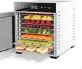 Simple Deluxe Food Dehydrator Machine, Fruit Dryer Machine with 8 Stainless Steel Trays, 24H Digital Timer 185°F Temperature Control, 500W Food Dryer for Jerky Meat Herb Fruit and Dog Treat, Silver