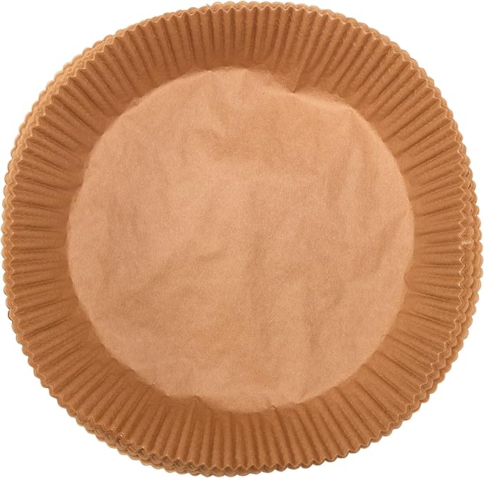 DecoPac 8" Cake Pan Liners, 100 Pack, Non-Stick Siliconized Greaseproof Paper, Round Baking Liner for Cakes and Pies, Parchment Paper Round Air Fryer Liner