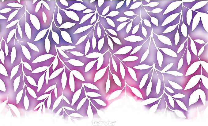 Tervis Made in USA Double Walled Watercolor Floral Purple - Crystal Insulated Tumbler Cup Keeps Drinks Cold & Hot, 16oz, Delicate Leaves