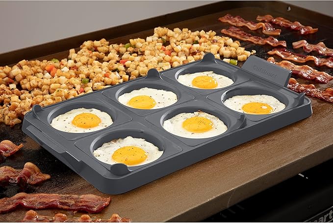 Cuisinart CGR-600 7-Piece Griddle Egg Ring Tray