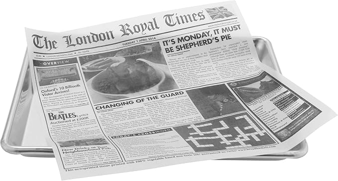 G.E.T. 4-TN1000 12" x 12" White Food-Safe London Newsprint Liner (Pack of 1000)
