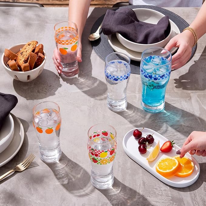 Bokon 36 Pcs Beer Glasses, Small Juice Cups Iced Tea Glasses Heavy Base Glassware Clear Glass Bulk Tumblers for Drinking Water Beer Milk Orange Juice Kids Breakfast (5 oz)
