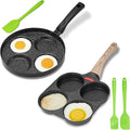 MyLifeUNIT Nonstick Egg Frying Pan and 4 Cup Egg Pan Bundle for Breakfast, Pancake, Hamburger, Sandwiches, Suitable for Gas Stove & Induction Cookware