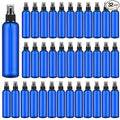 Eccliy 32 Pcs 8 oz Spray Bottles Fine Mist Plastic Spray Bottles Clear Empty Sprayer Hairs Refillable Travel Sprayer with Pump Cap for Cleaning Oils Travel Perfumes(Blue,Clear)