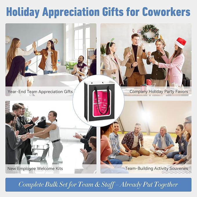6 Set/36 Pcs Teacher Employee Appreciation Gifts Bulk - 20 Oz Insulated Tumblers, Steel Straw & Cleaner, Gift Bag, Inspirational Notebook, Motivational Pen - Thank You Gift for Coworker, Nurses