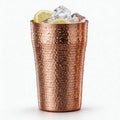 YJX 13.5oz Pure Copper Cup for Drinking, Hammered Copper Tumbler, 100% Solid Copper Drinking Cup for Water, Whiskey, Cocktails, Vintage Bar Ware, Handcrafted Teacup Gift