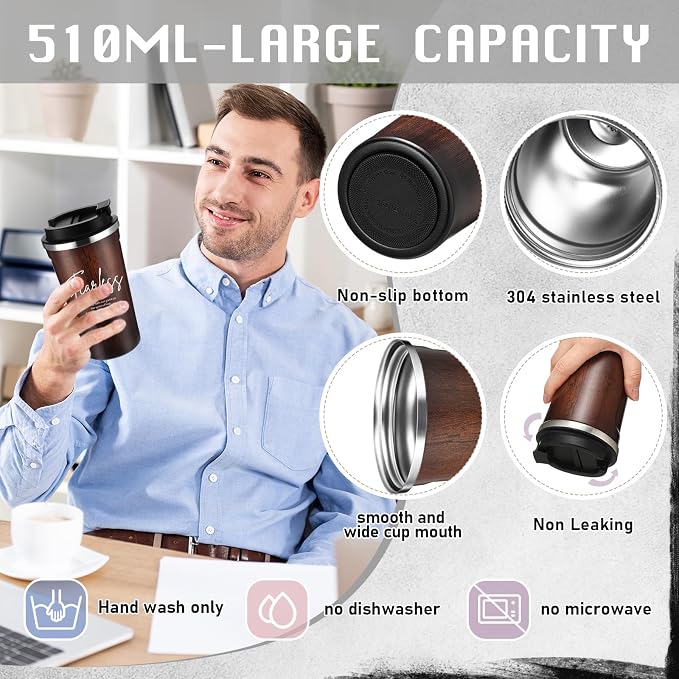 Meanplan 10 Set Christian Church Gift Bible Verse Tumbler Bulk 17oz Coffee Cup Religious Inspirational Tumbler for Women Men Friend Church Member Grandparents Pastor Clergy(Wood, Bible Words Theme)