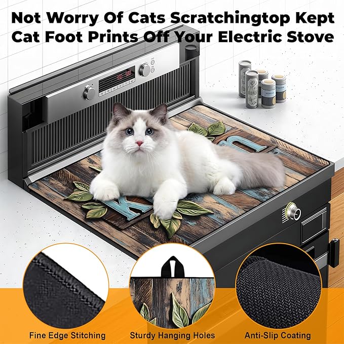 Stove Top Cover- Mat for Electric Stove Protector with Anti-Slip Rubber Coating Dish Drying Mats Scratch-Resistant (Kitchen, 28.5" x 20.5")