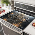 HOMETITUTE Stove Top Cover 28x20 Inch Diatomite Butterfly Tree Relief Kitchen Decor Glass Cooktop Protector Dish Drying Mat Coffee Mat Electric Stove Cover Mat Heat Resistant Pad