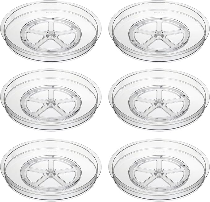YBM Home 12.5 Inch Acrylic Plastic Non-Skid Spinner for Kitchen, Pantry, Fridge, Cupboards, or Counter Organizing, Fully Rotating Organizer