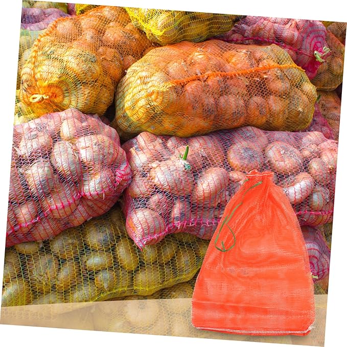 Ciieeo Large Round Mesh Produce Bag 50x80cm Reusable Mesh Storage Bags Drawstring for Fruits Vegetables