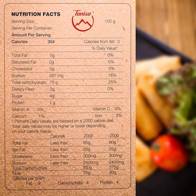 TANISA Organic Brown Rice Paper Wrapper, Healthy Gluten Free Spring Roll Rice Paper Wrappers Fresh Rolls