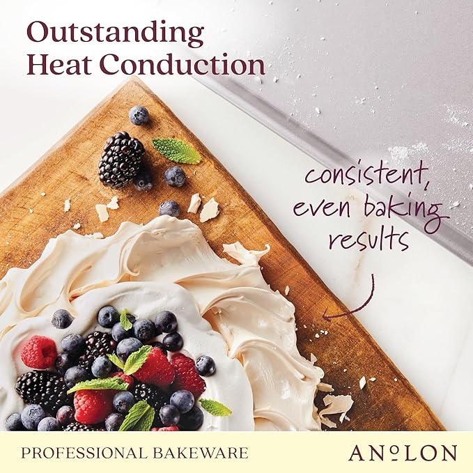 Anolon Pro-Bake Aluminized Steel Baking Cake Pan, Round, 9 Inch - Silver
