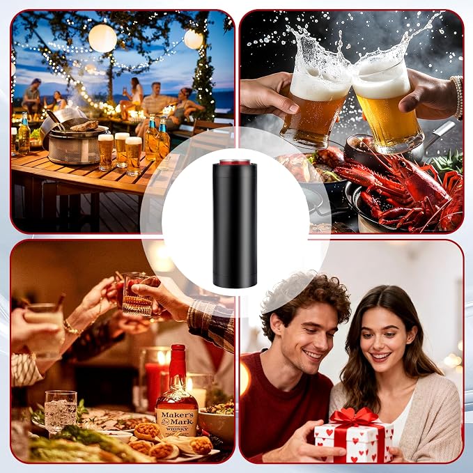 Double Tactical Can Holder, Ultra Chill System, Assault Tactical Insulation Sleeve Fits Two 12oz Slim Cans, 3D Printed for Beer Soda Drinks, Easy Reload for Parties Tailgates (Black)
