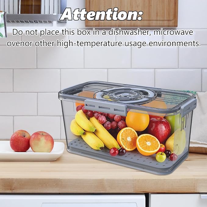 Bread Box with Lid and Handle,Airtight Bread Storage Container with Time Recording,Bread Keeper for Homemade Toast, Bagel, Portable bread boxes for Camping & Outdoor Travel,Not dishwasher safe