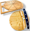 Pizza Lovers Set – Bamboo Pizza Peel & Cutting Board with Rocker Knife