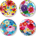 French Bull Assorted Plates - 4 Piece Set - 11 inch Melamine Dinner Plate Set - Melamine Dinnerware for Indoor and Outdoor - Assorted Garden Floral