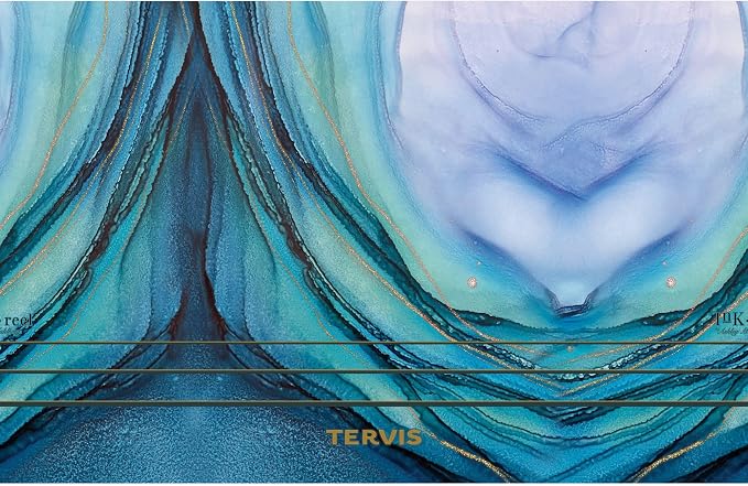 Tervis Traveler® Stainless Steel 30oz Traveler™ with Slider Lid | Inkreel - Teal Wave | Double-Wall Vacuum Insulated Travel Cup, Keeps Drinks Hot or Cold