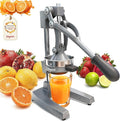 Cast Iron Juicer,Manual Juicer Hand Press,Orange Lemon Squeezer,Heavy Duty Manual Juicer,Professional Citrus Juicer Fruit Juice -Stainless Steel,Easy to Clean Grey