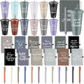 Shellwei 36 Pcs Employee Appreciation Gifts Bulk 24 oz Thank You Tumbler with Lid and Straw Mini Spiral Notebooks and Pens Appreciation Gifts for Team Employee Coworkers Teacher (Amazing)